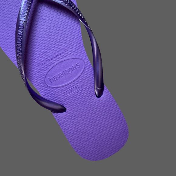 Havaianas Made in Brazil Purple Flip-Flops Size 7/8 Womens NWT - Picture 3 of 5